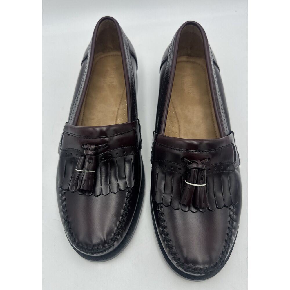 G.H Bass &Co. Men's Jeremy Weejuns Leather Tassel Burgundy Loafers SZ 10.5 EE - Picture 3 of 9